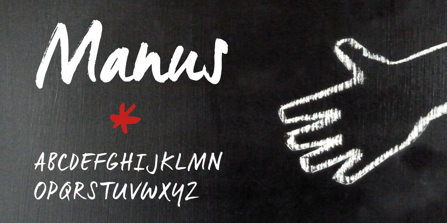 Пример шрифта Manus